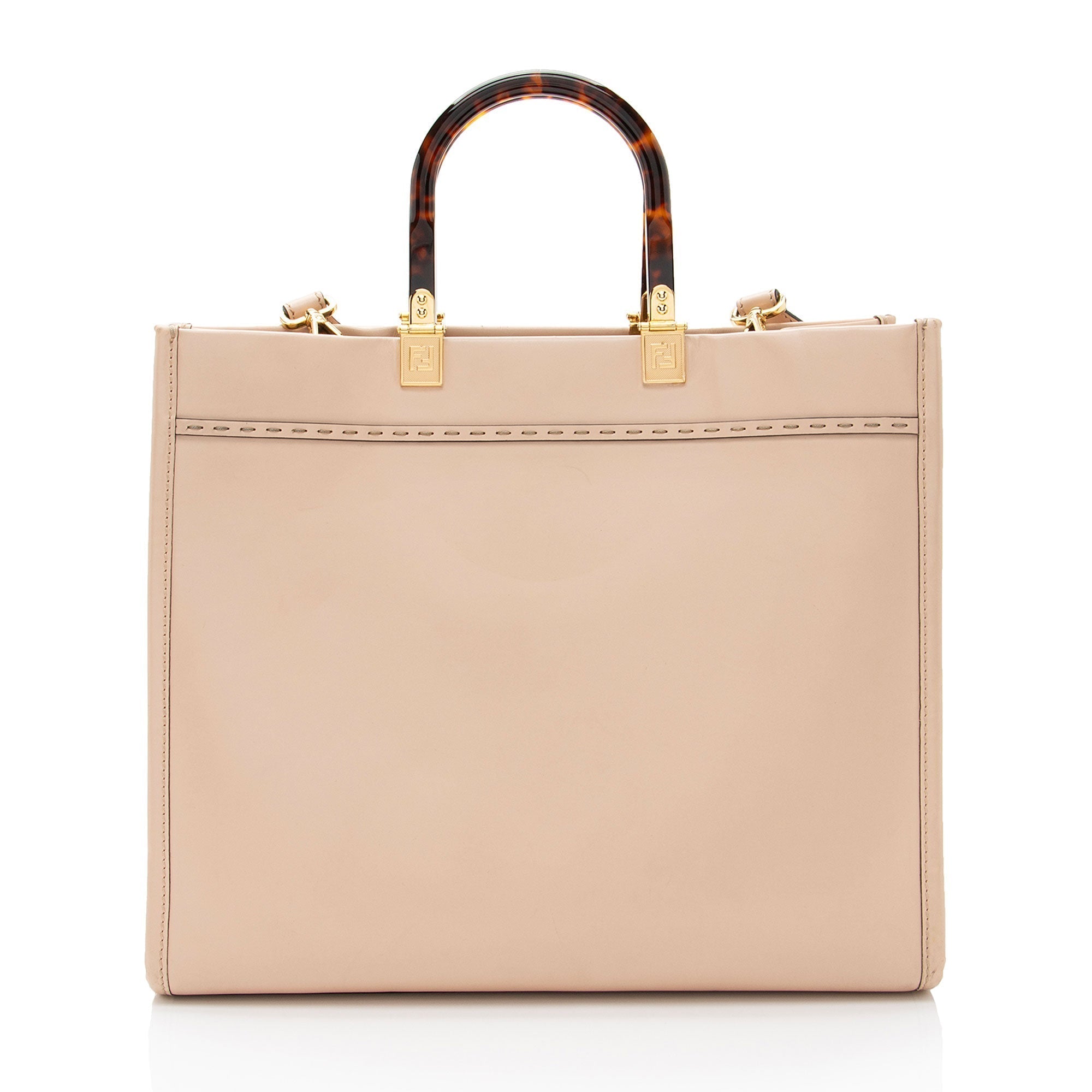 FNDI Leather Sunshine Medium Shopper Tote (SHF-BvSOLv)