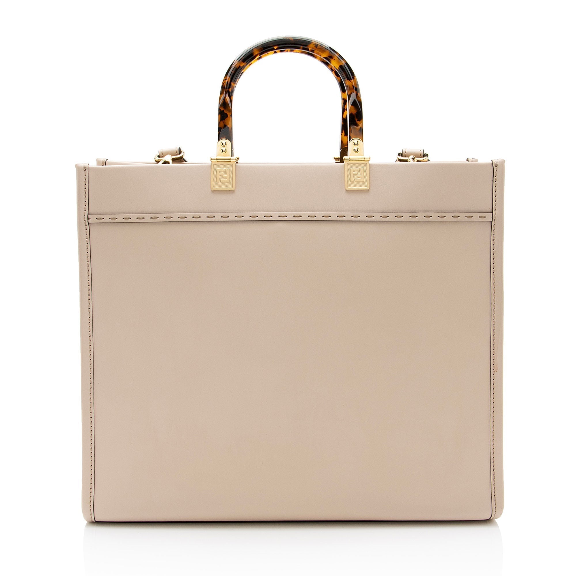 FNDI Leather Sunshine Medium Shopper Tote (SHF-VVIsQc)