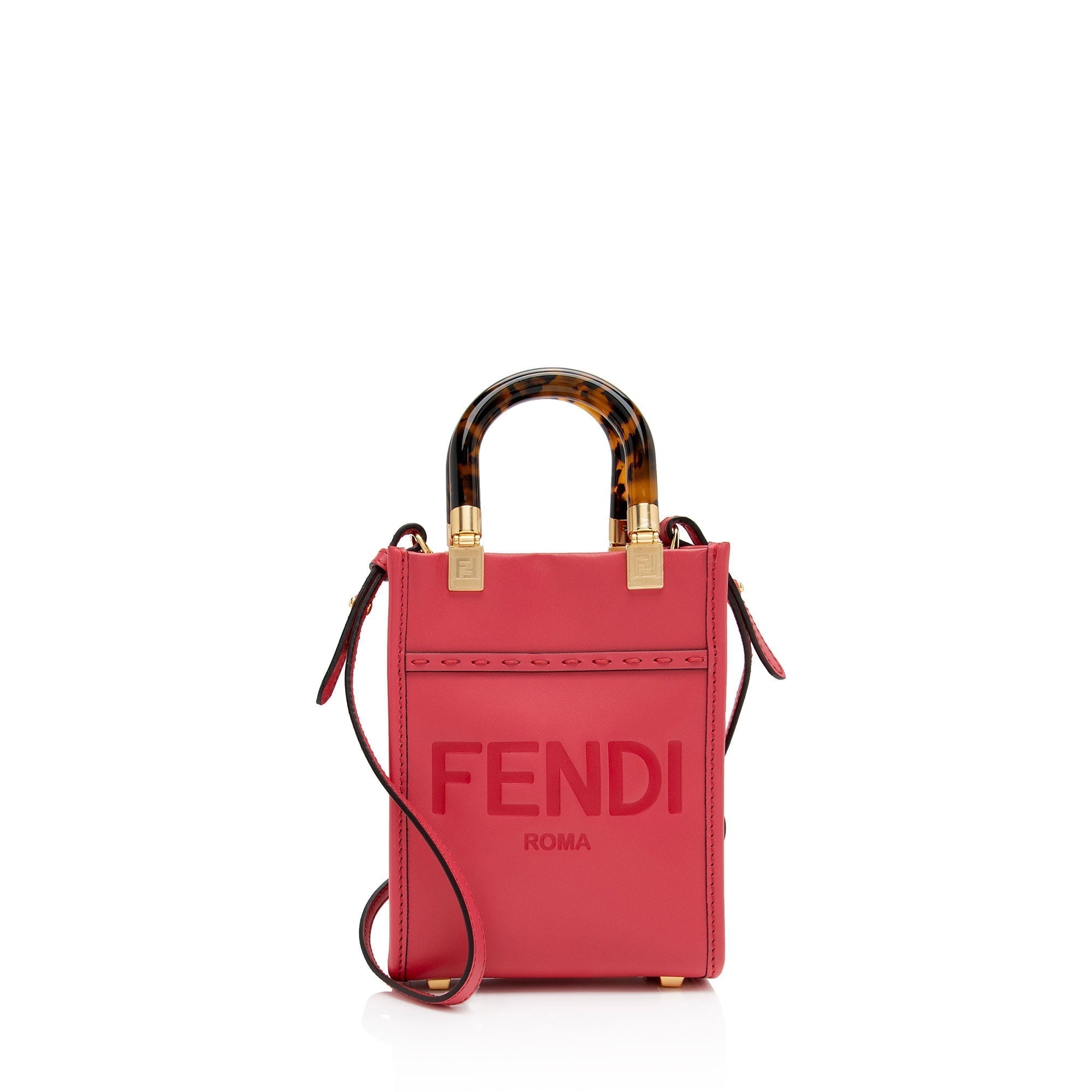 FNDI Leather Sunshine Mini Shopper Tote (SHF-88FrWs)