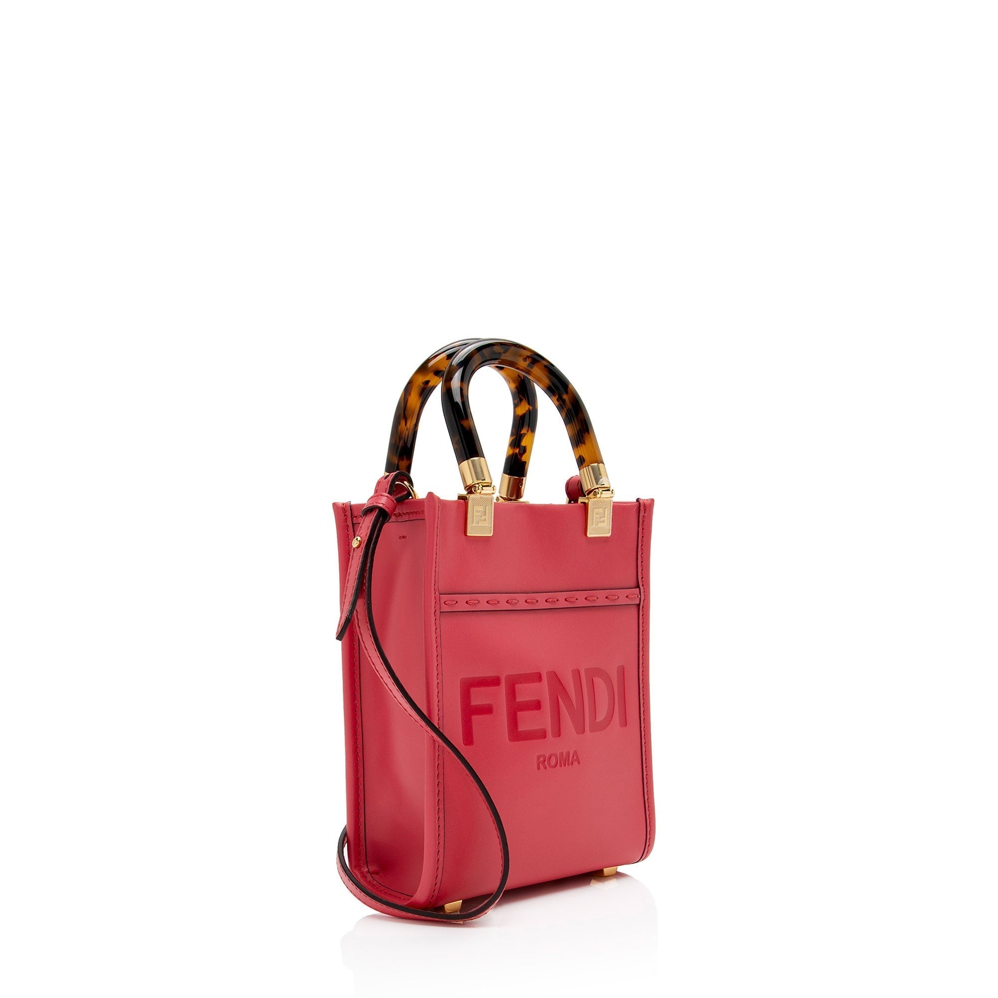 FNDI Leather Sunshine Mini Shopper Tote (SHF-88FrWs)