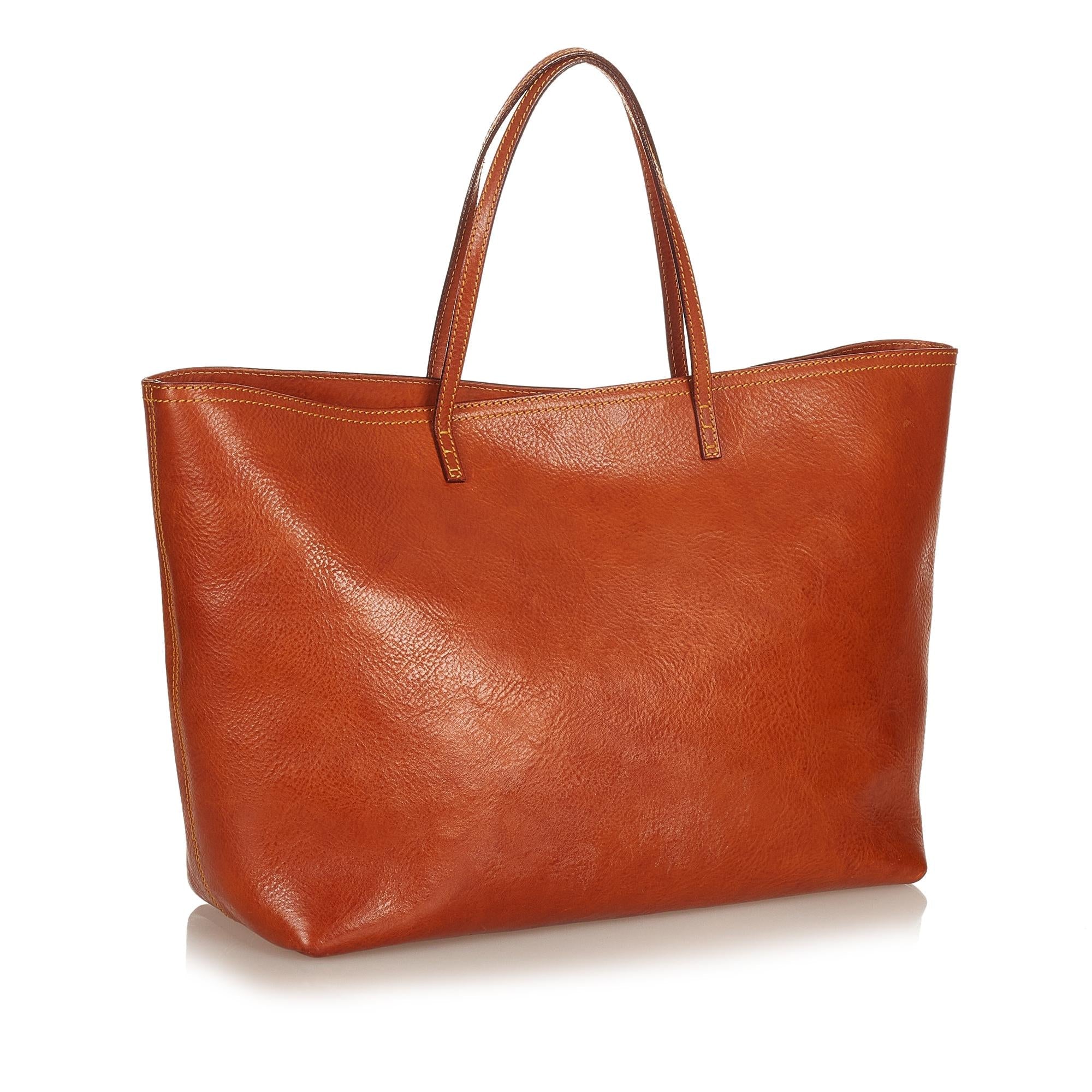 FNDI Leather Tote Bag (SHG-27068)