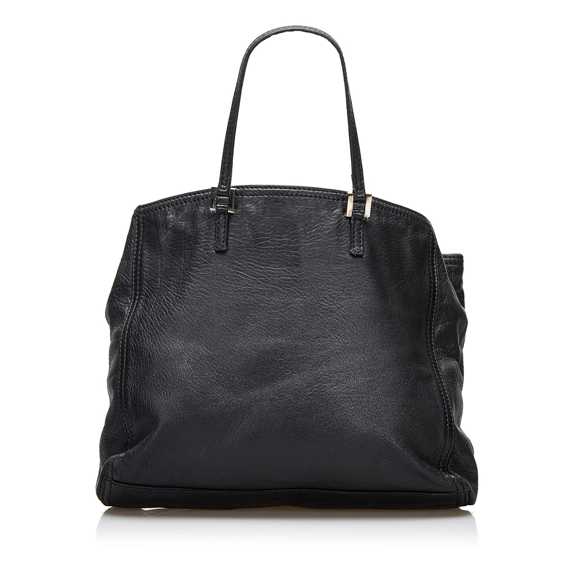 FNDI Leather Tote Bag (SHG-haxu6g)