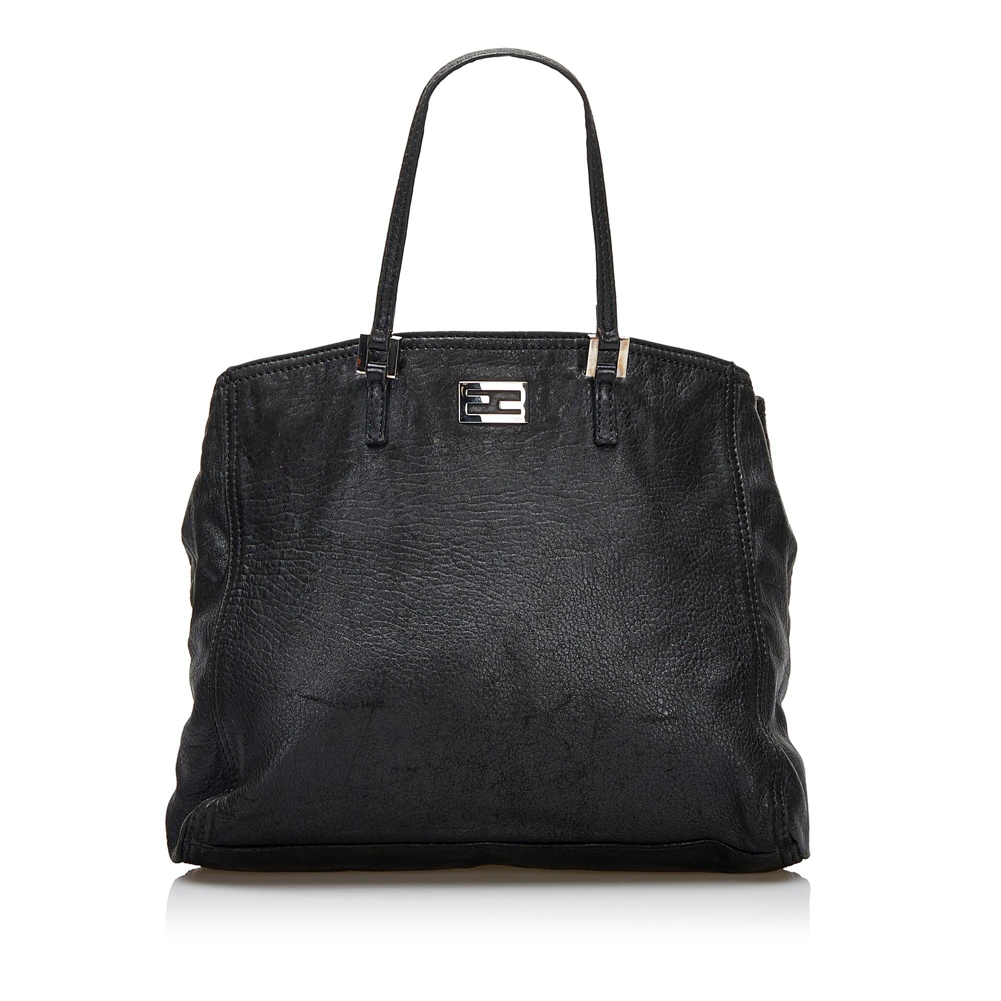 FNDI Leather Tote Bag (SHG-haxu6g)