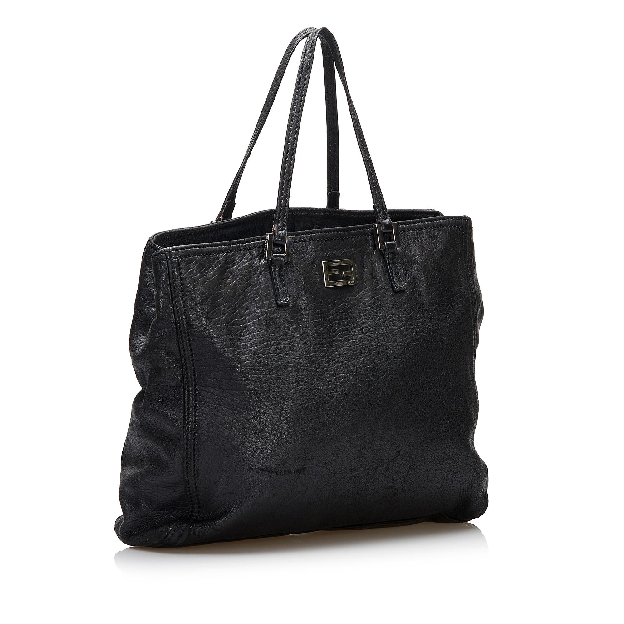 FNDI Leather Tote Bag (SHG-haxu6g)