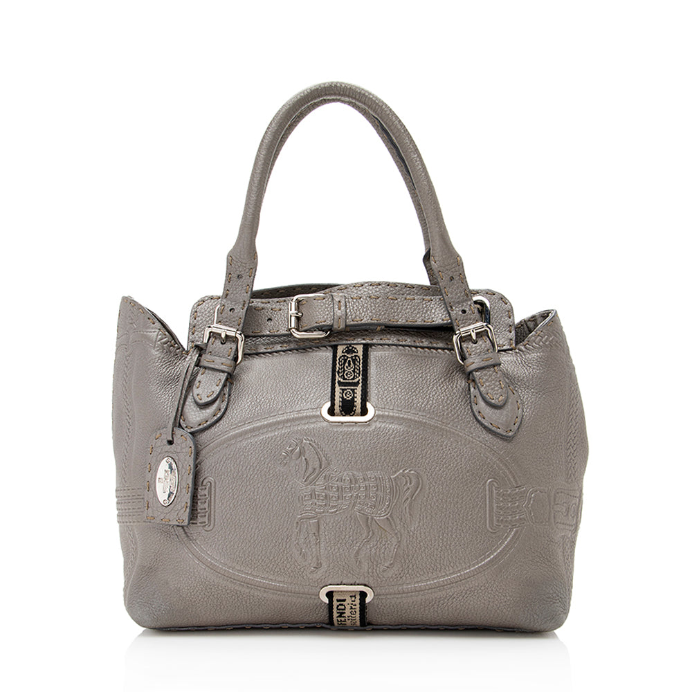 FNDI Leather Villa Selleria Borghese Tote (SHF-18630)
