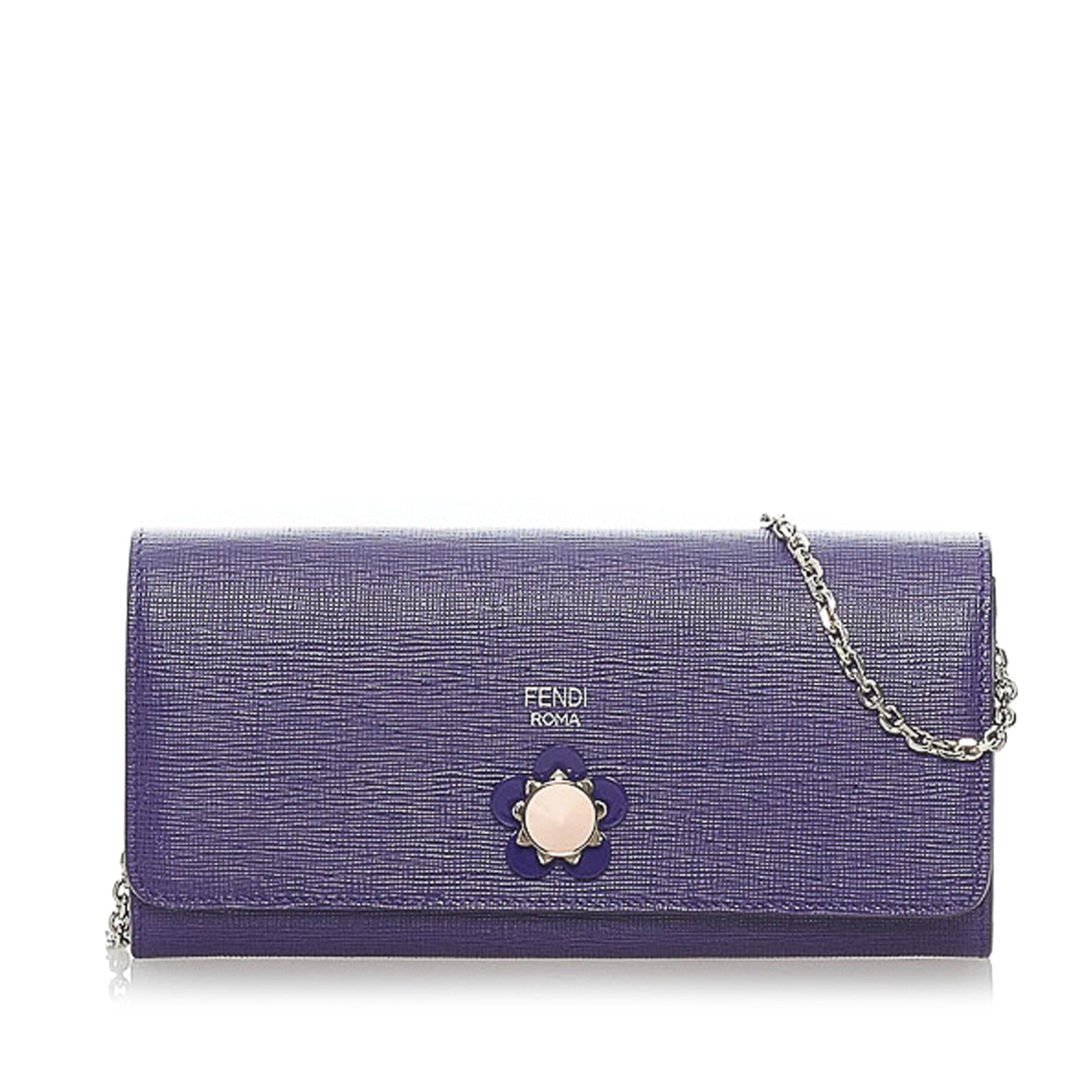 FNDI Leather Wallet on Chain (SHG-33513)
