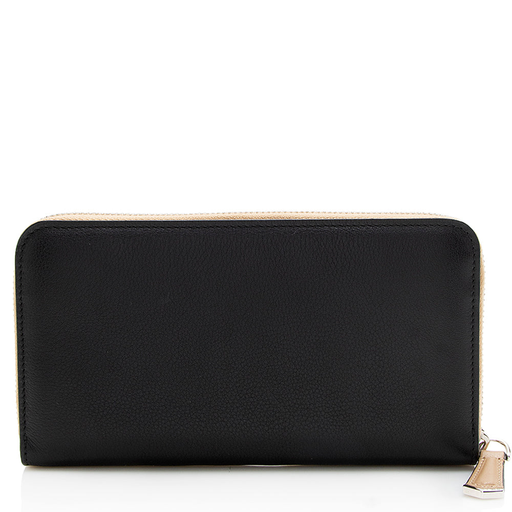 FNDI Leather Zip Around Wallet (SHF-12618)