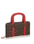 FNDI Leopard Print Canvas Handbag (SHG-27780)
