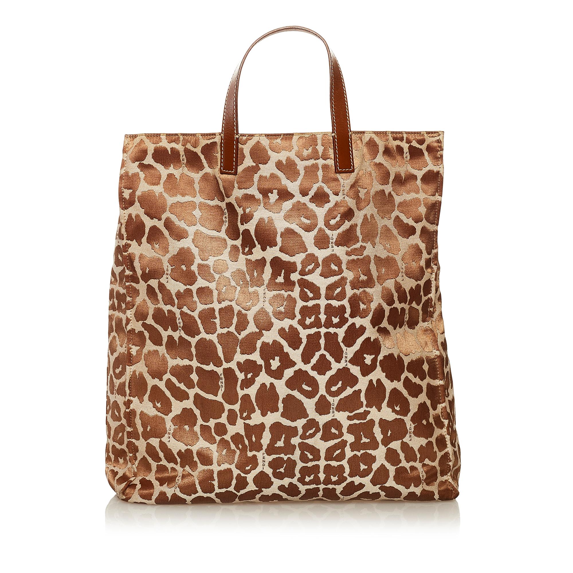 FNDI Leopard Print Canvas Tote Bag (SHG-hb56EH)