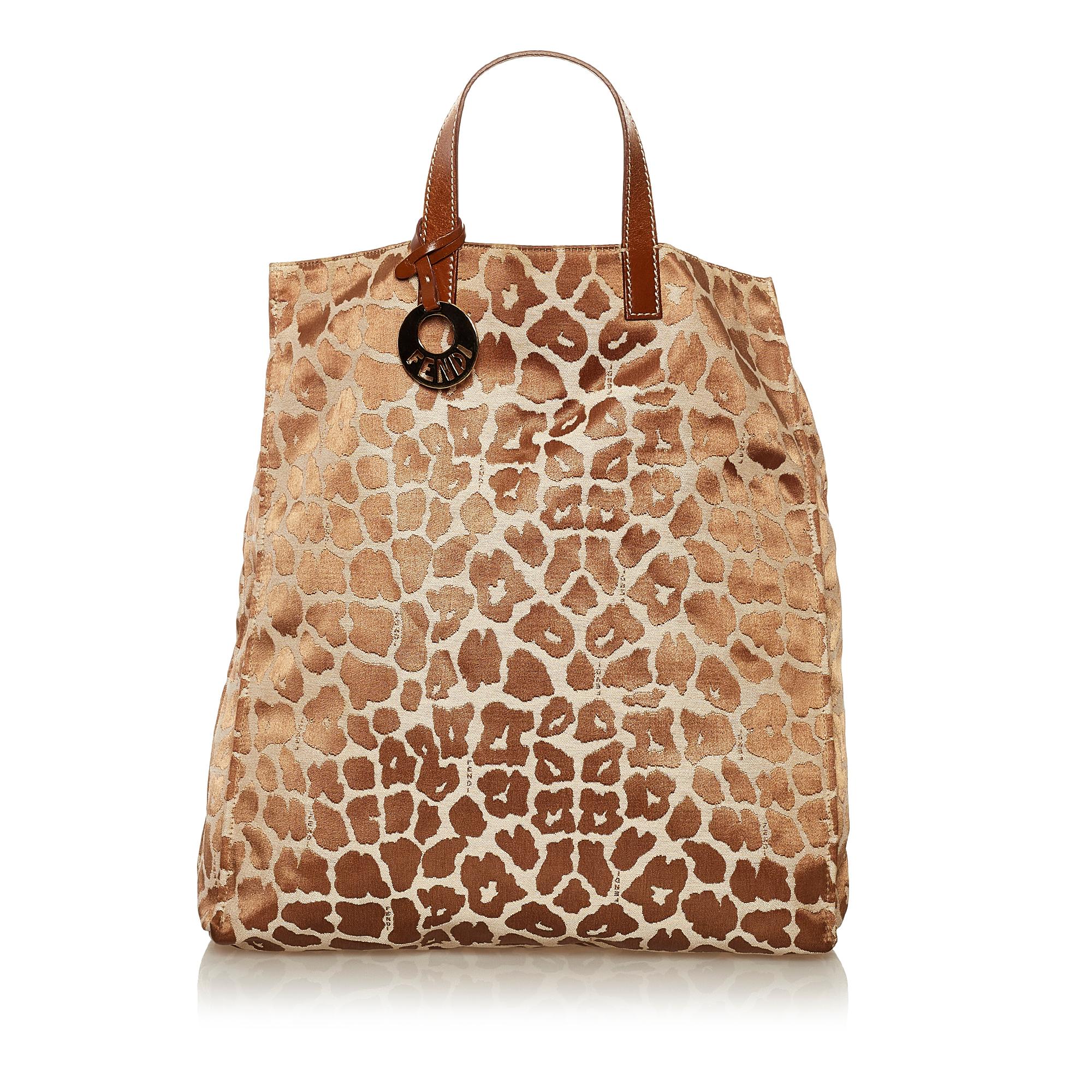 FNDI Leopard Print Canvas Tote Bag (SHG-hb56EH)