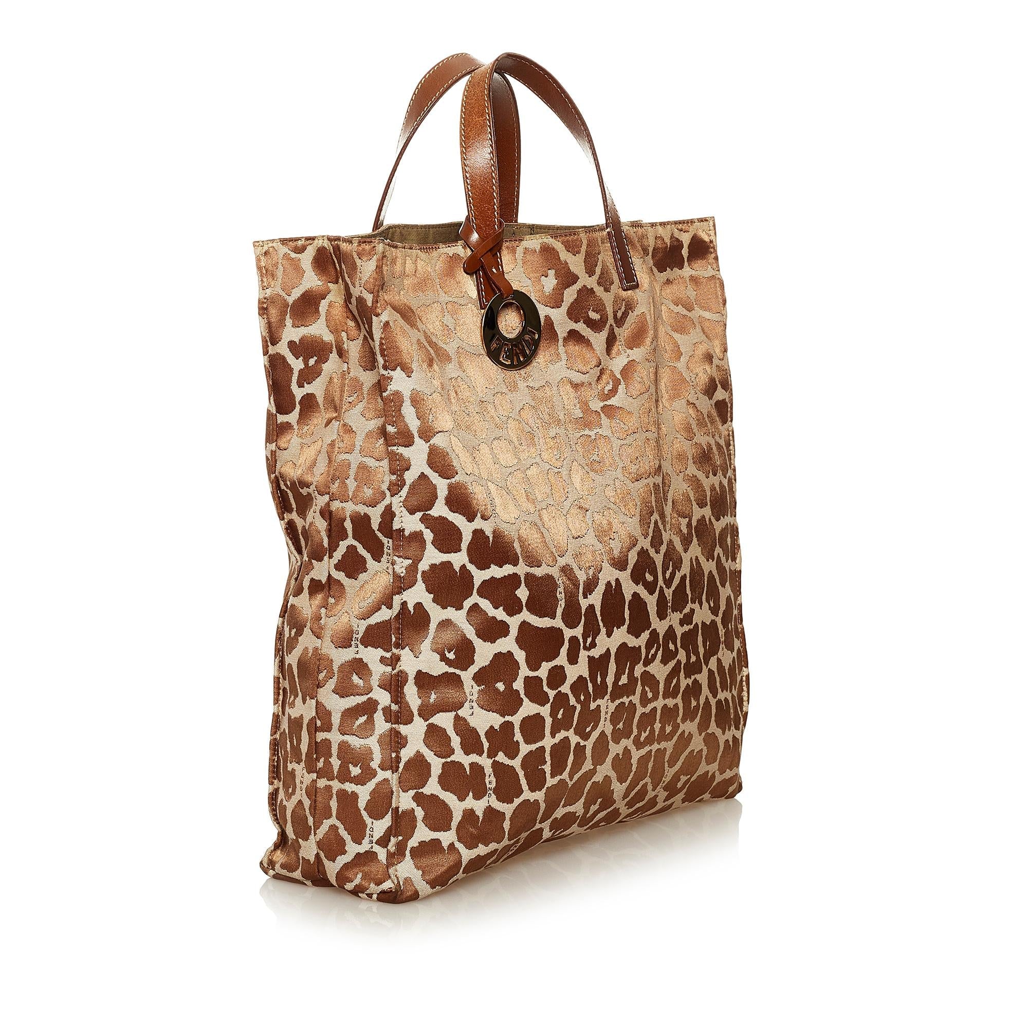 FNDI Leopard Print Canvas Tote Bag (SHG-hb56EH)