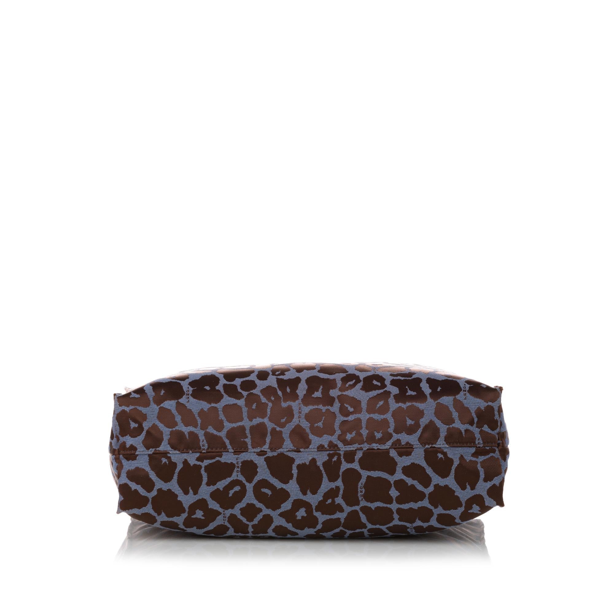 FNDI Leopard Print Nylon Tote Bag (SHG-31059)