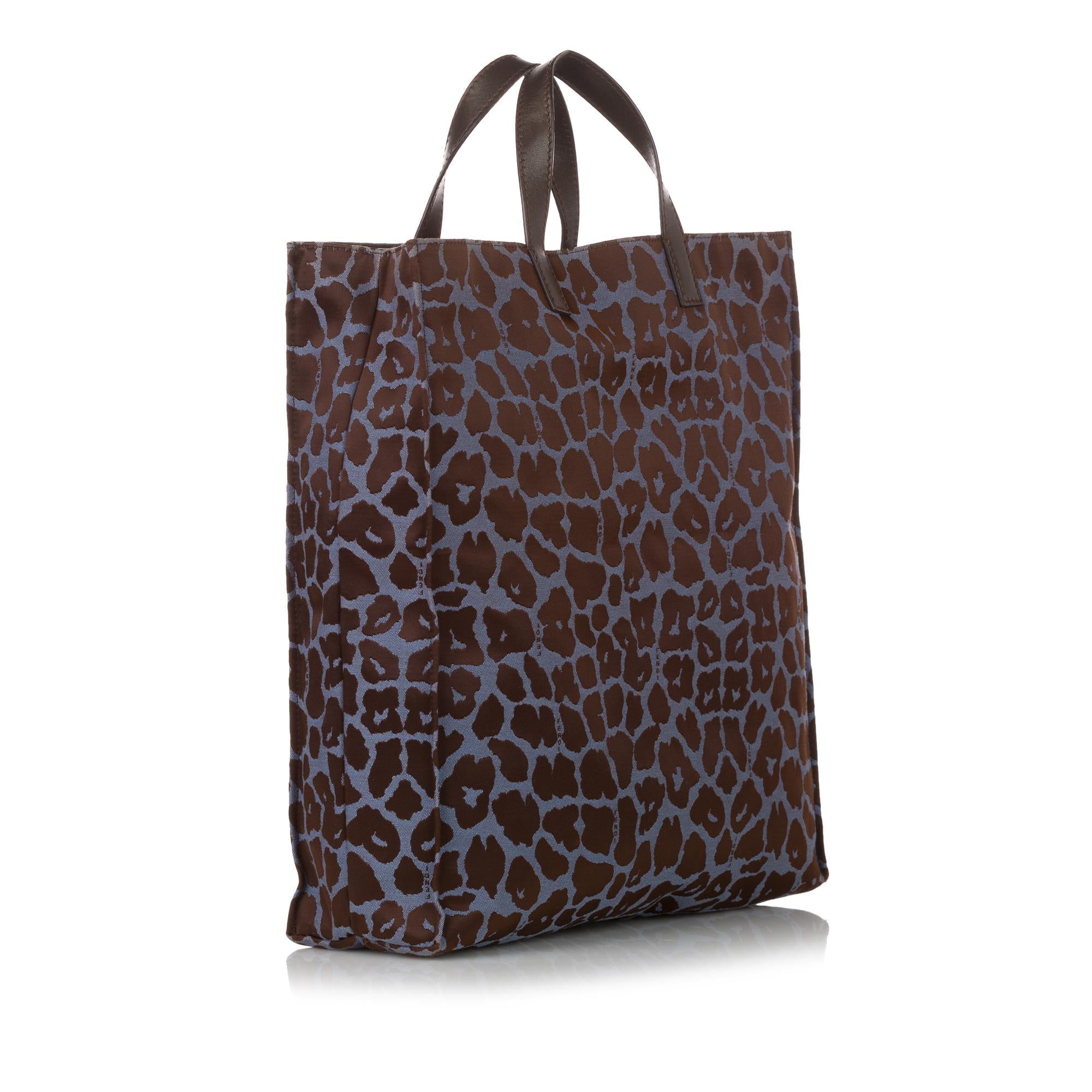 FNDI Leopard Print Nylon Tote Bag (SHG-31059)