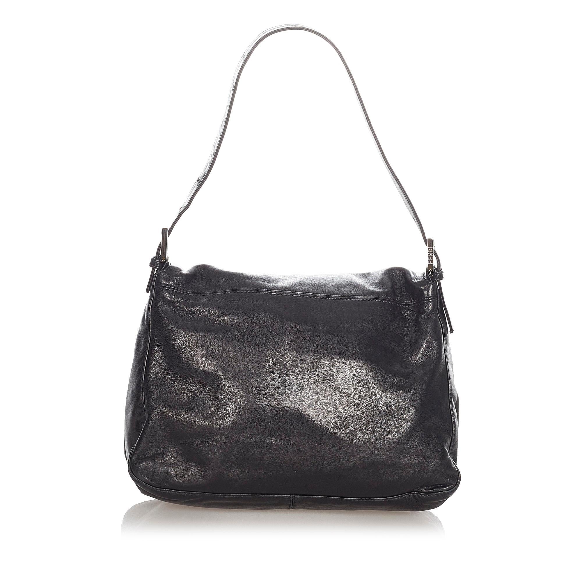 FNDI Mamma Forever Leather Shoulder Bag (SHG-31748)