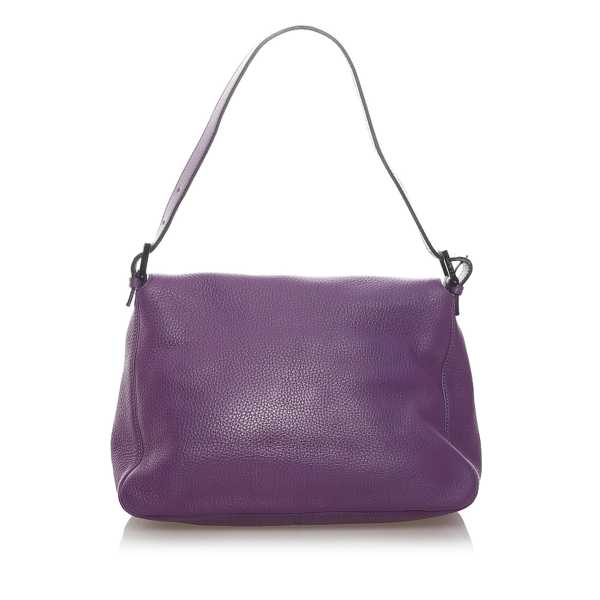 FNDI Mamma Forever Leather Shoulder Bag (SHG-33560)