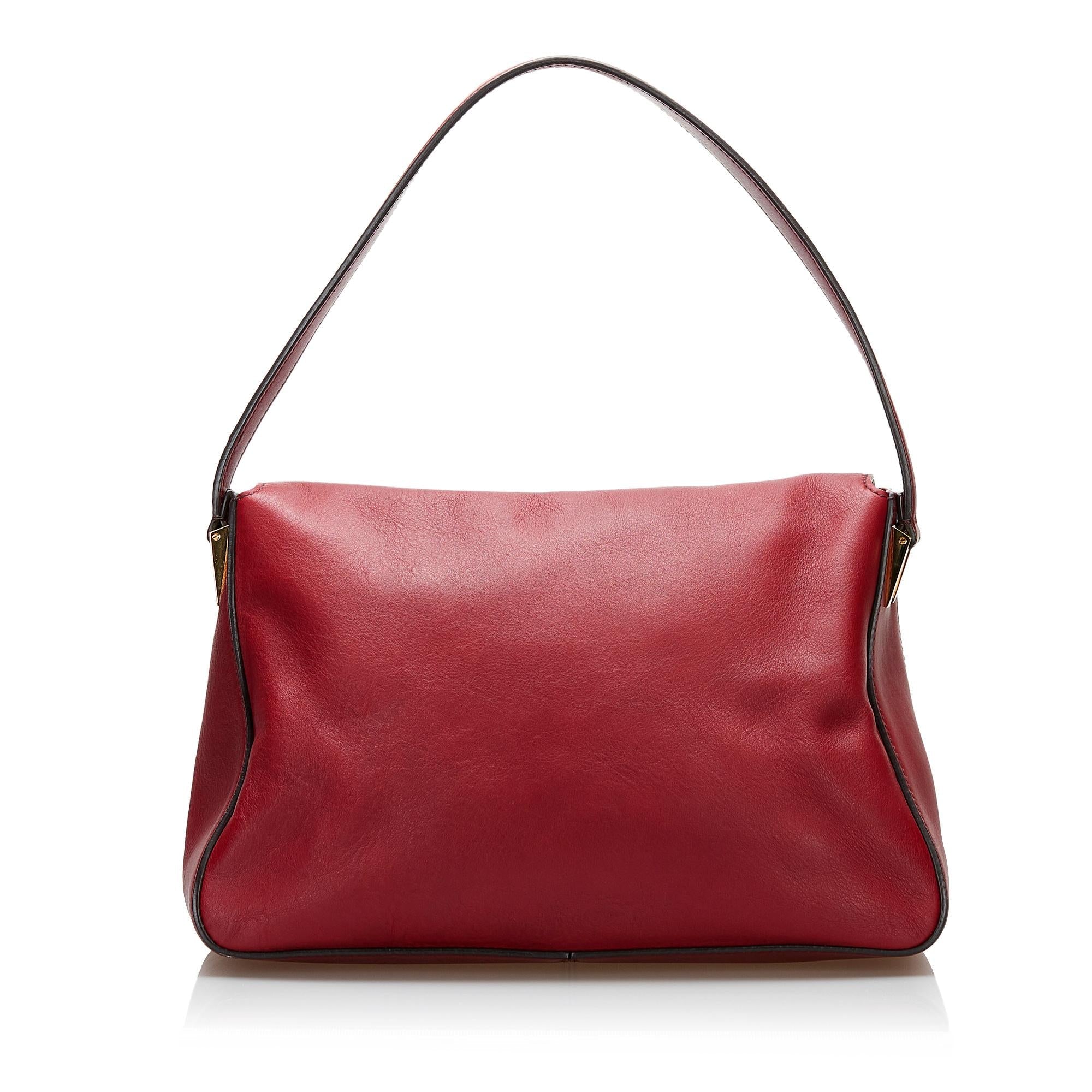 FNDI Mamma Forever Leather Shoulder Bag (SHG-36069)