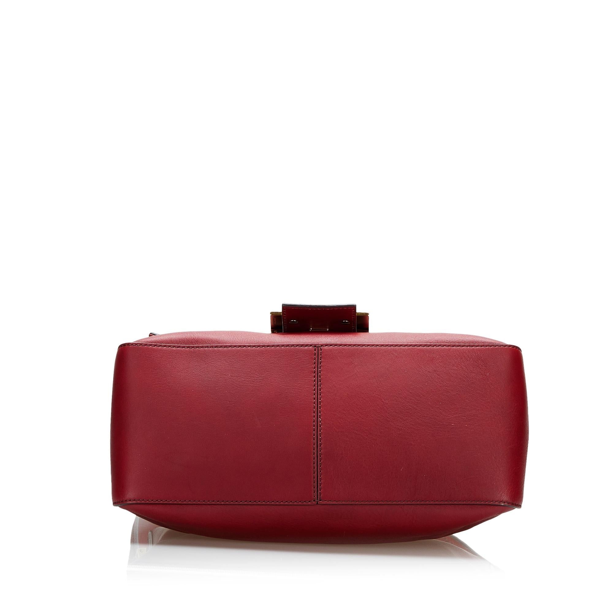 FNDI Mamma Forever Leather Shoulder Bag (SHG-36069)