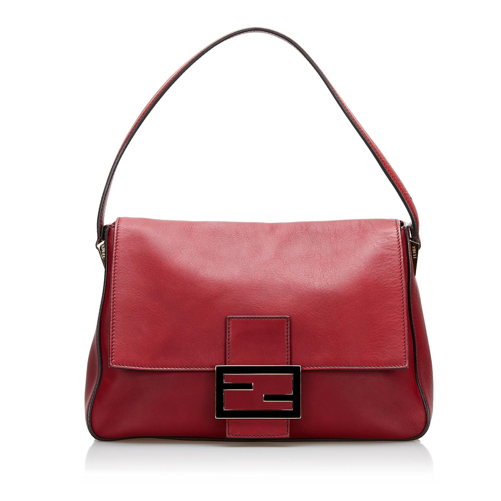 FNDI Mamma Forever Leather Shoulder Bag (SHG-36069)