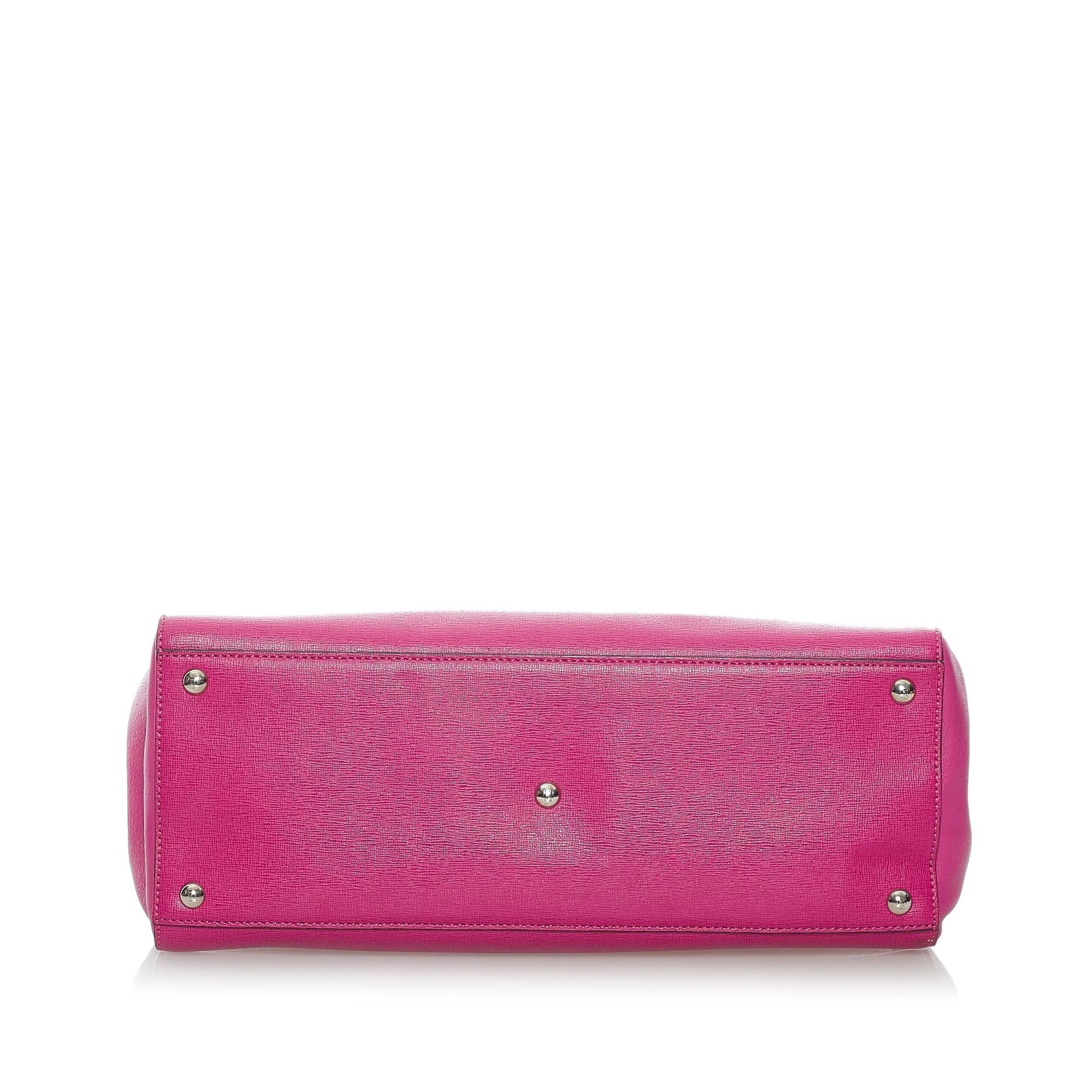 FNDI Medium 2Jours Leather Satchel (SHG-37200)