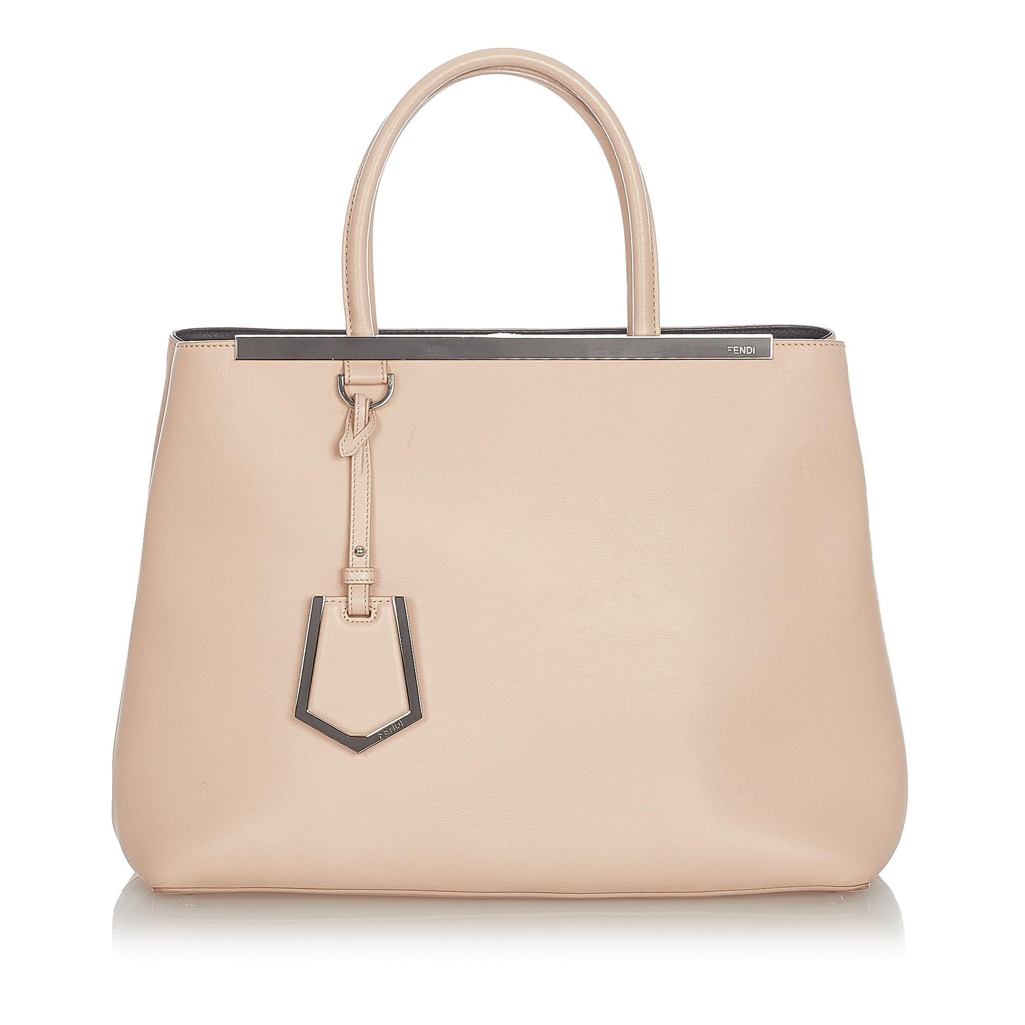 FNDI Medium 2Jours Leather Tote Bag (SHG-6QhRXM)
