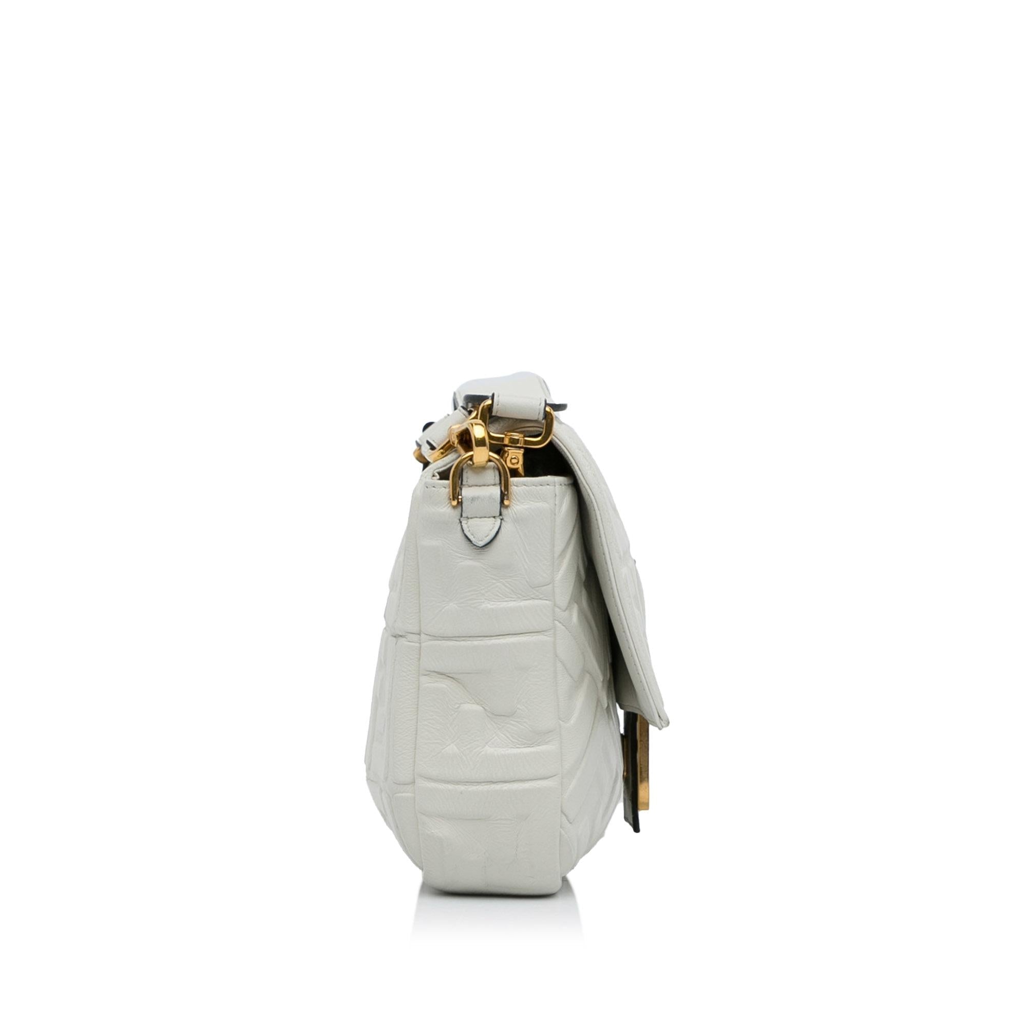 FNDI Medium Embossed FF Baguette (SHG-FQLmEP)