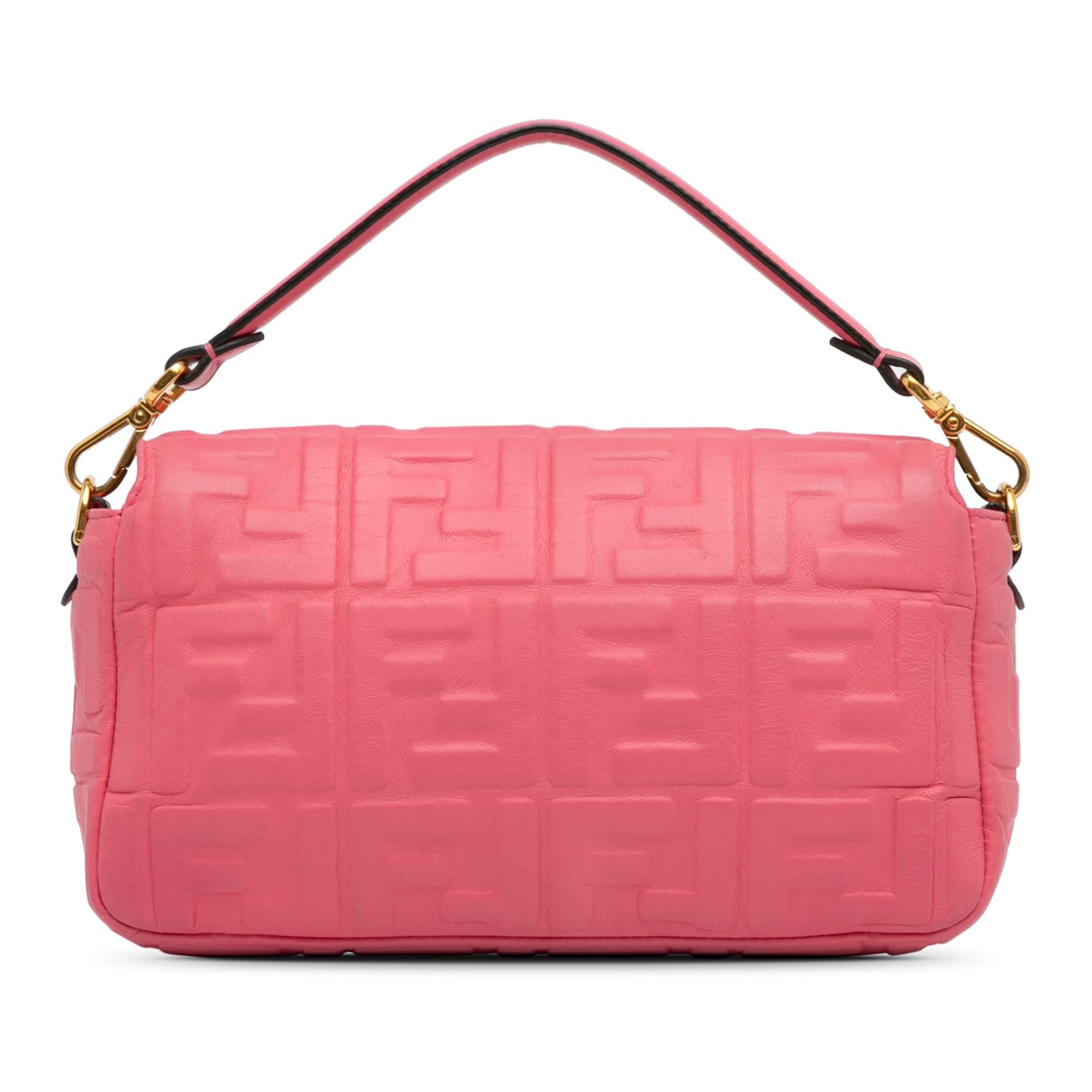 FNDI Medium Embossed FF Baguette (SHG-l1qzmb)