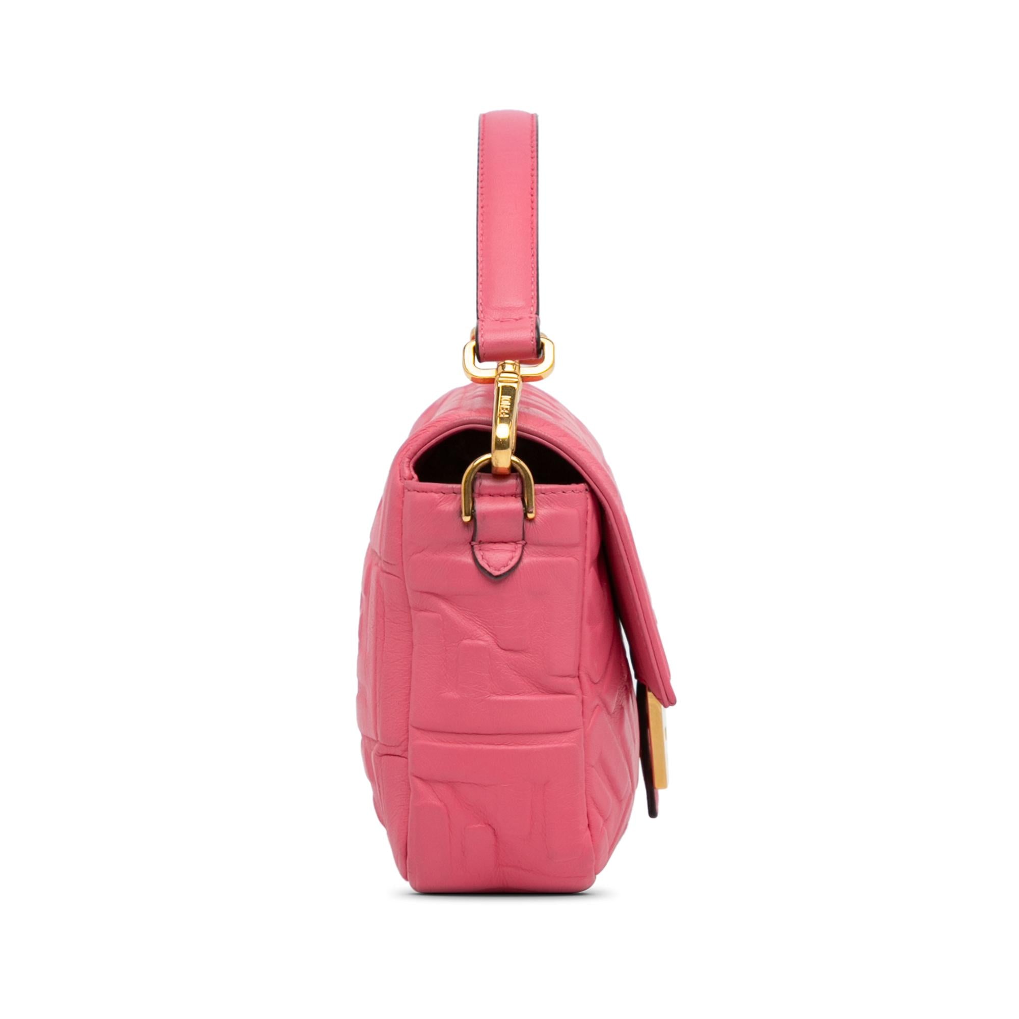 FNDI Medium Embossed FF Baguette (SHG-l1qzmb)