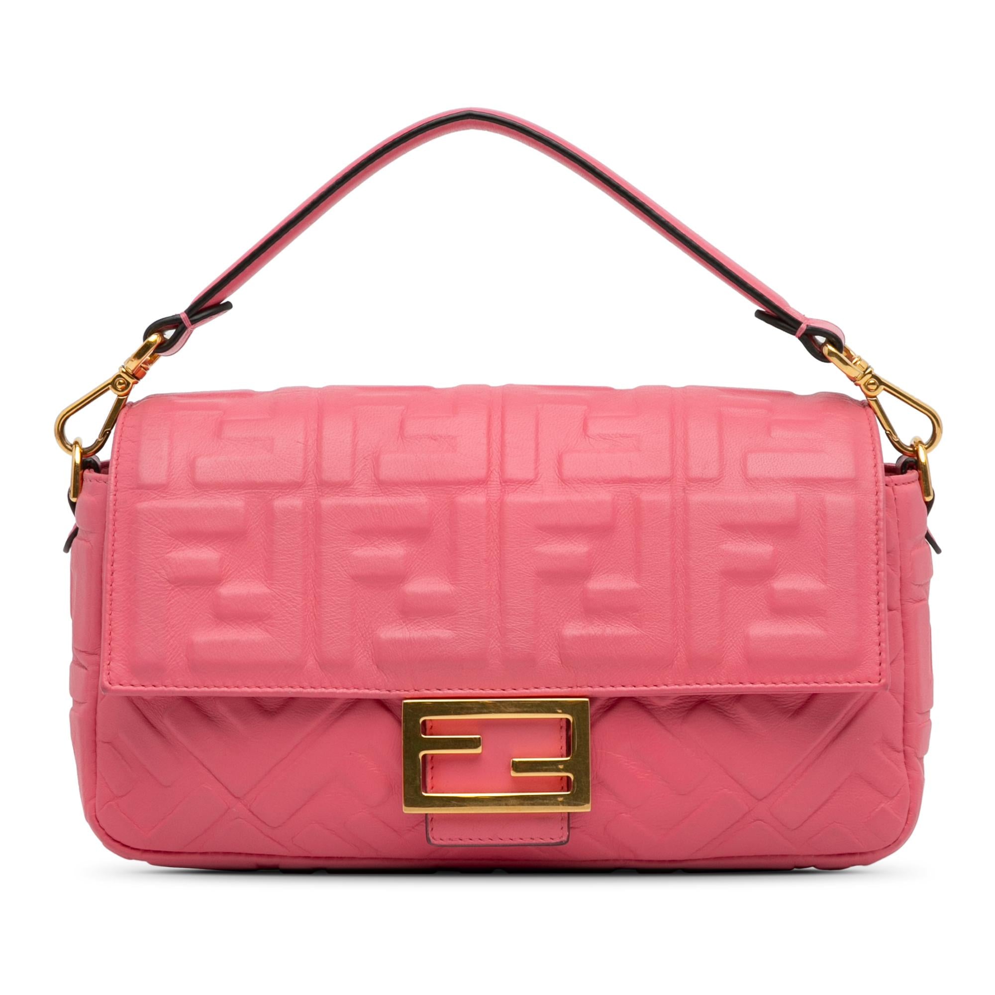 FNDI Medium Embossed FF Baguette (SHG-l1qzmb)