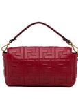 FNDI Medium Embossed Zucca Baguette (SHG-nWpDEM)