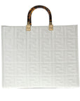 FNDI Medium Embossed Zucca Sunshine Shopper Tote (SHG-0aaqba)
