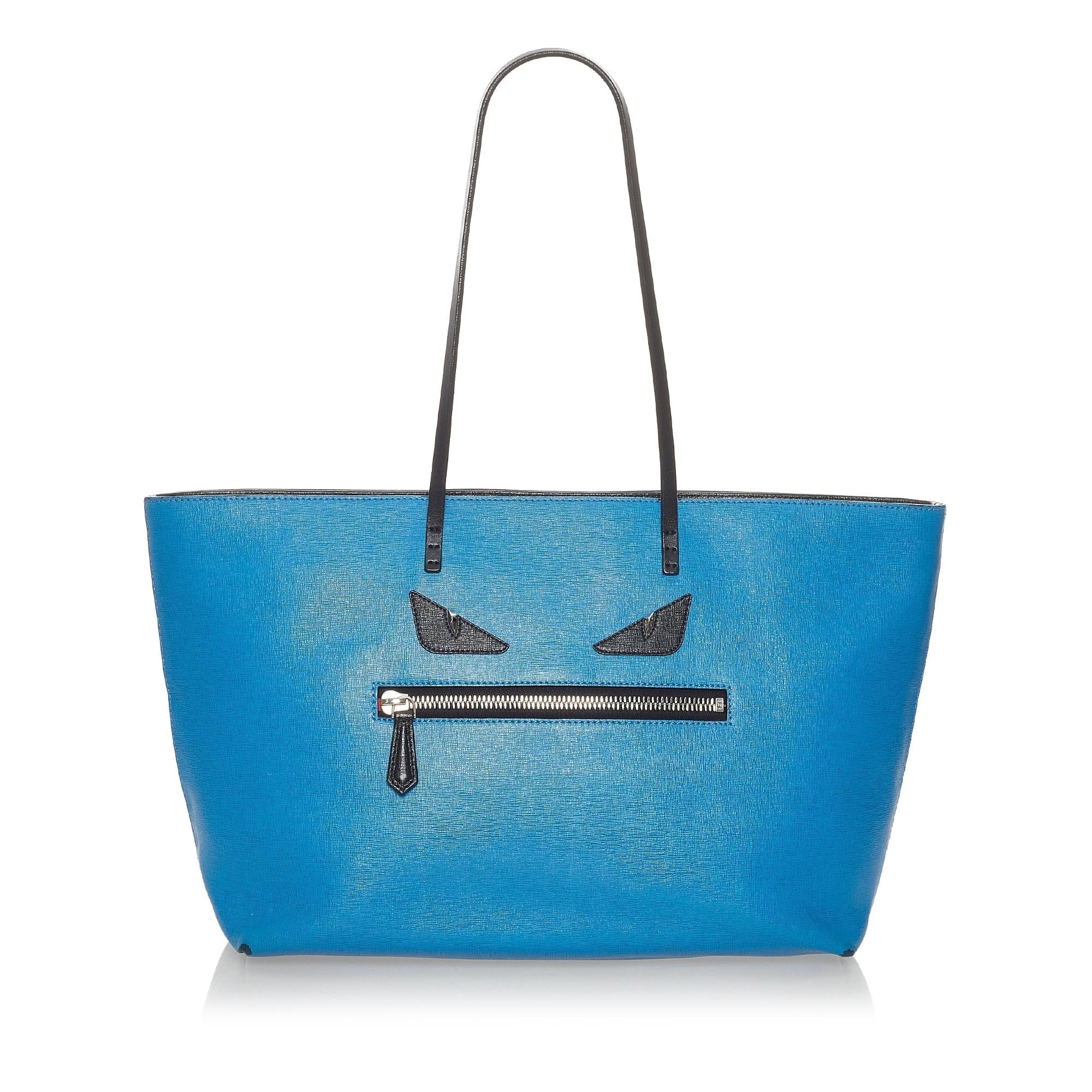 FNDI Medium Monster Roll Leather Tote Bag (SHG-28115)