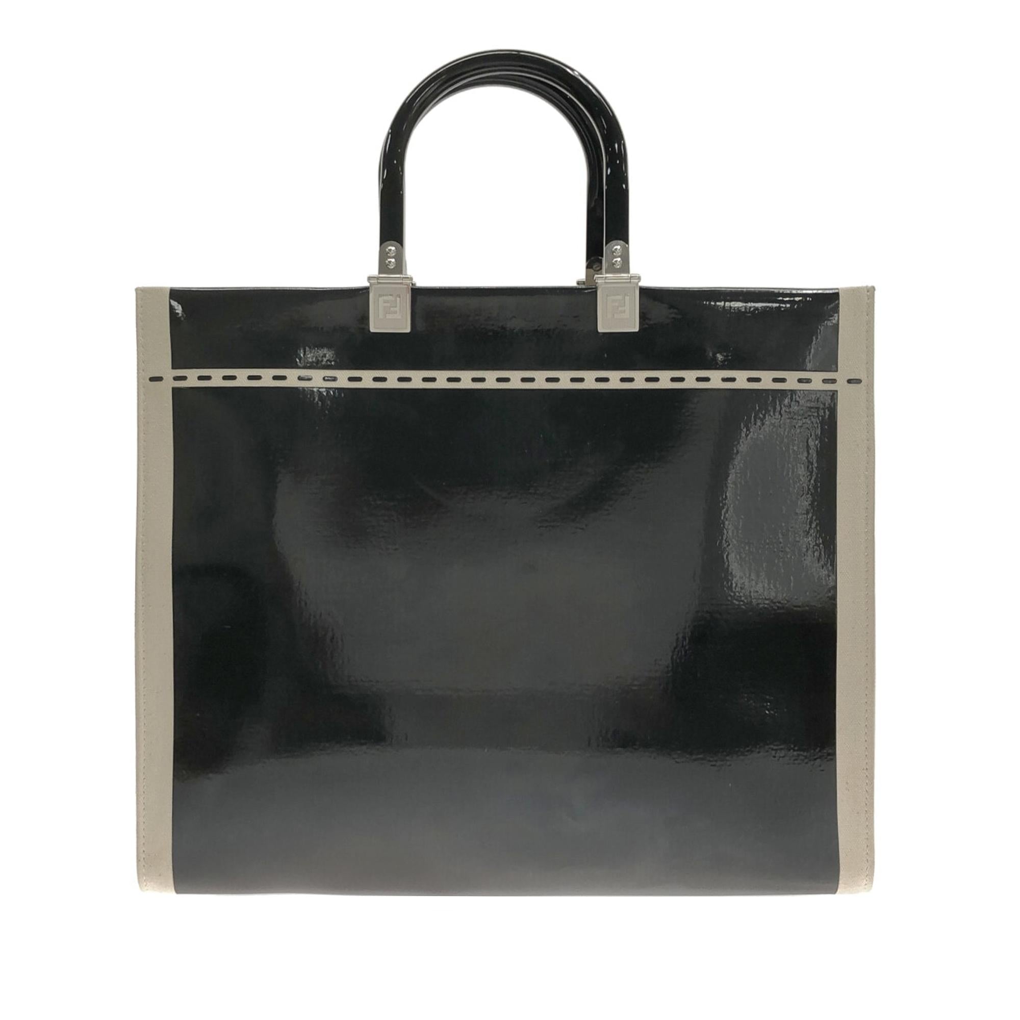 FNDI Medium Patent Sunshine Shopper Tote (SHG-bMcH3T)