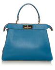 FNDI Medium Peekaboo ISeeU Leather Satchel (SHG-35135)