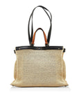 FNDI Medium Raffia Peekaboo X-Tote (SHG-XeawZy)