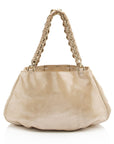 FNDI Metallic Leather Mia Small Tote (SHF-a0flcj)