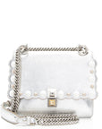 FNDI Metallic Studded Vitello Kan I Small Shoulder Bag (SHF-wfU1M1)