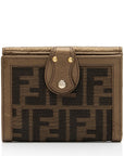 FNDI Metallic Zucca Compact Wallet (SHF-JIlxwg)