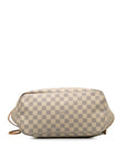 Beige LV Damier Azur Neverfull MM Tote Bag