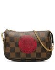 Brown LV Damier Ebene Trunks and Bags Mini Pochette Accessoires Baguette