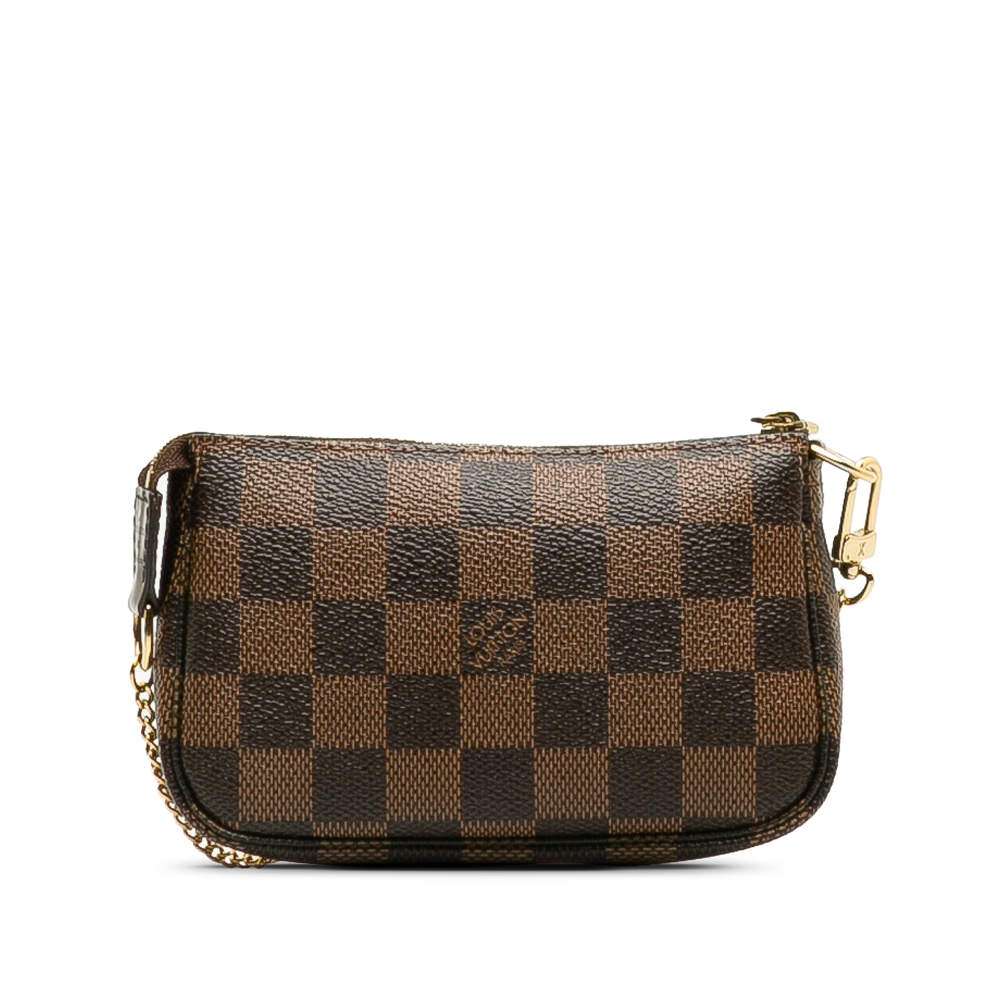 Brown LV Damier Ebene Trunks and Bags Mini Pochette Accessoires Baguette