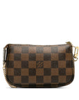 Brown LV Damier Ebene Trunks and Bags Mini Pochette Accessoires Baguette