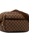 Brown LV Damier Ebene Reporter PM Crossbody Bag