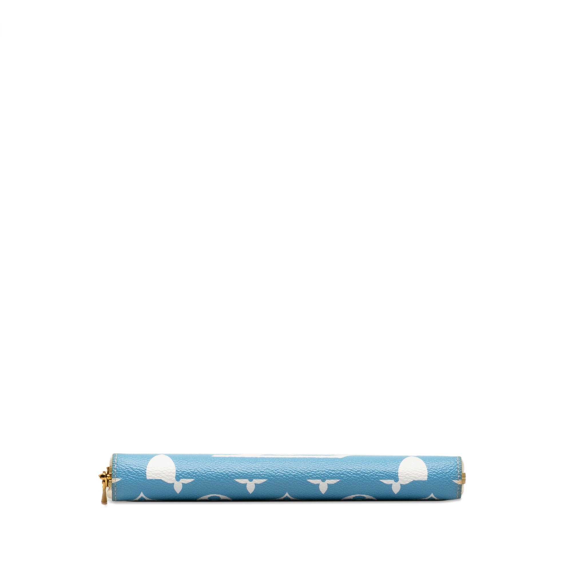 Blue LV Monogram Giant By The Pool Zippy Wallet