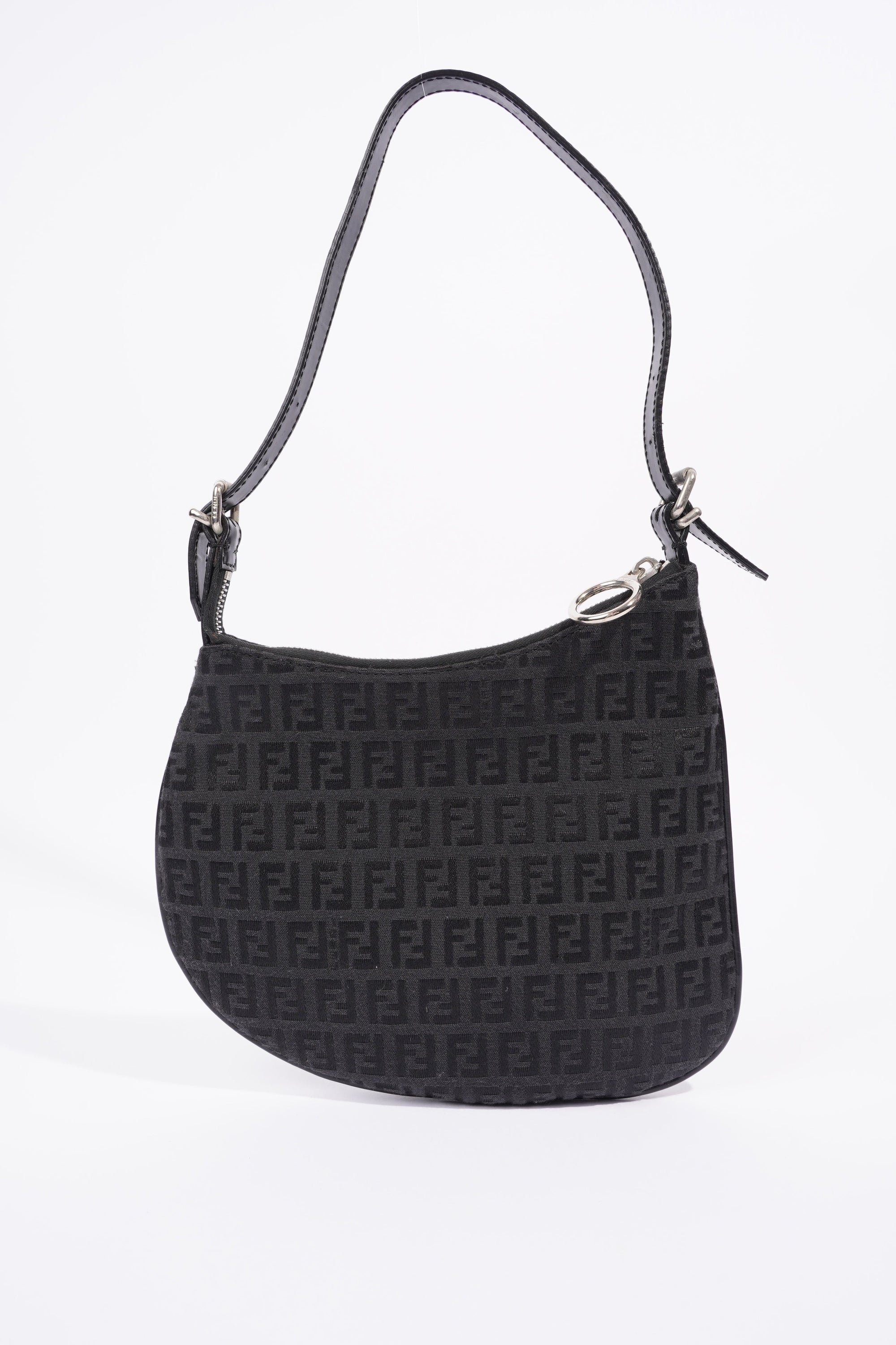 FNDI Baguette Bag Black Canvas