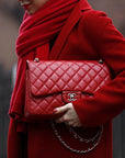 Chanel Classic Clutch With Chain – CWC Lambskin Red SiLVer-Toned