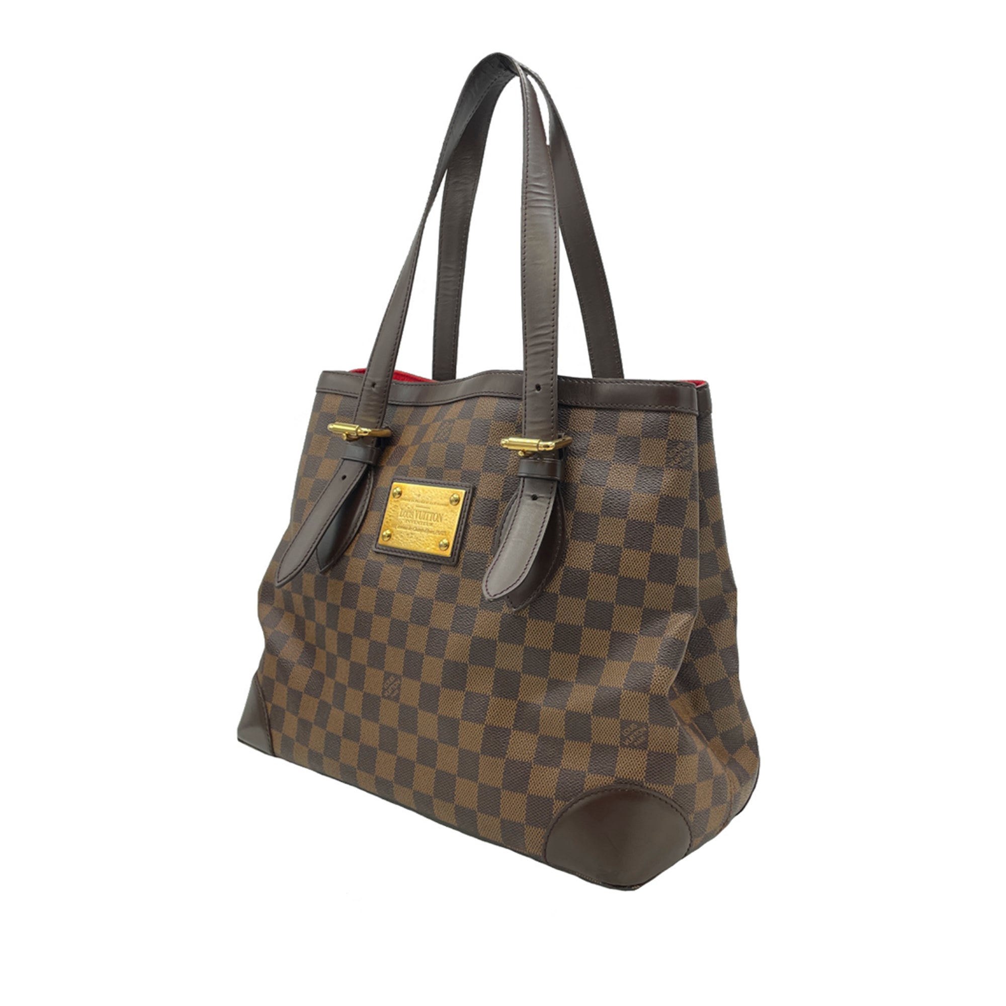 Brown LV Damier Ebene Hampstead MM Tote Bag