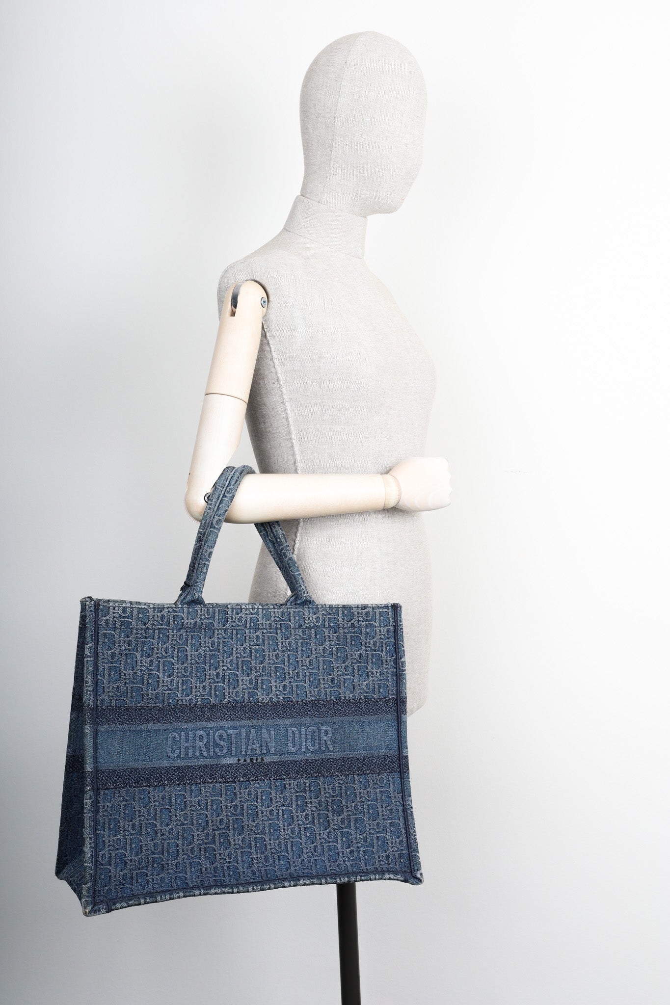 CHRISTIAN DOR Book Tote Oblique Blue