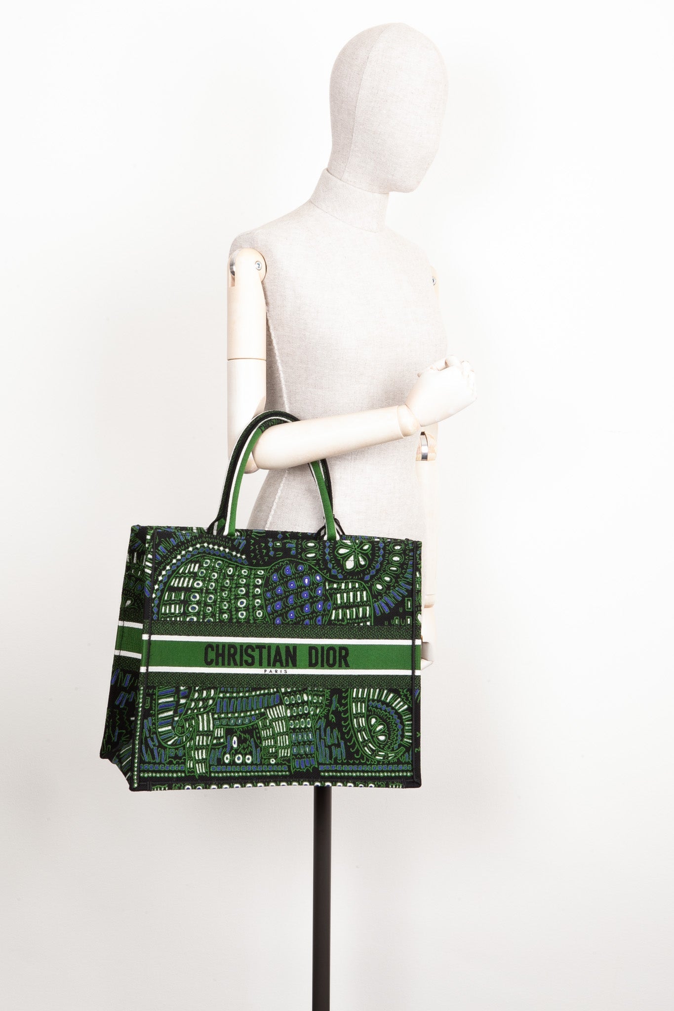 CHRISTIAN DOR Book Tote Green