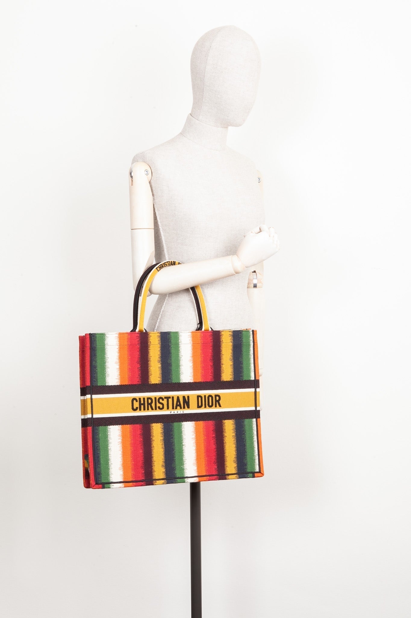 CHRISTIAN DOR Book Tote Striped Multicolor