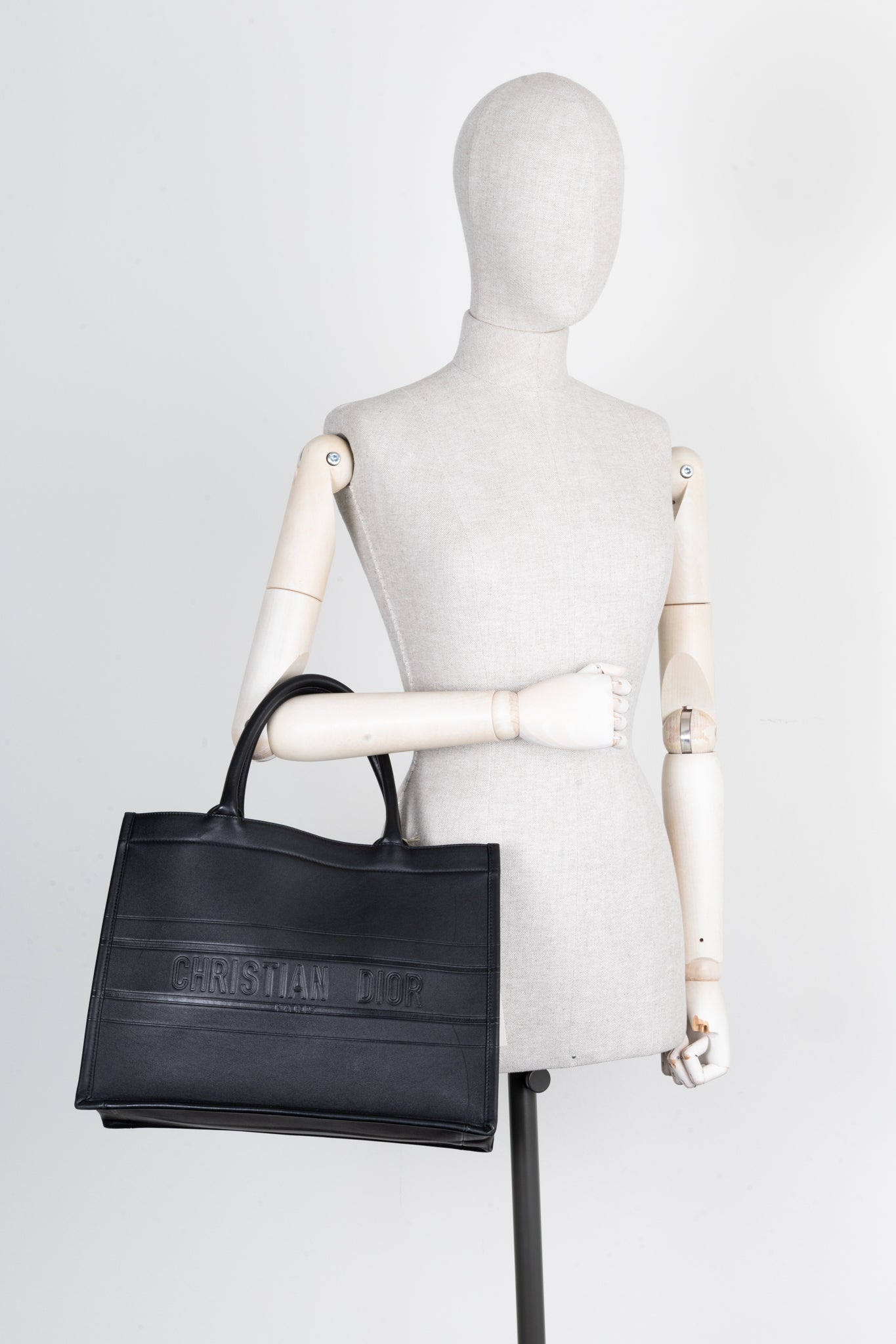 CHRISTIAN DOR Book Tote Medium Black